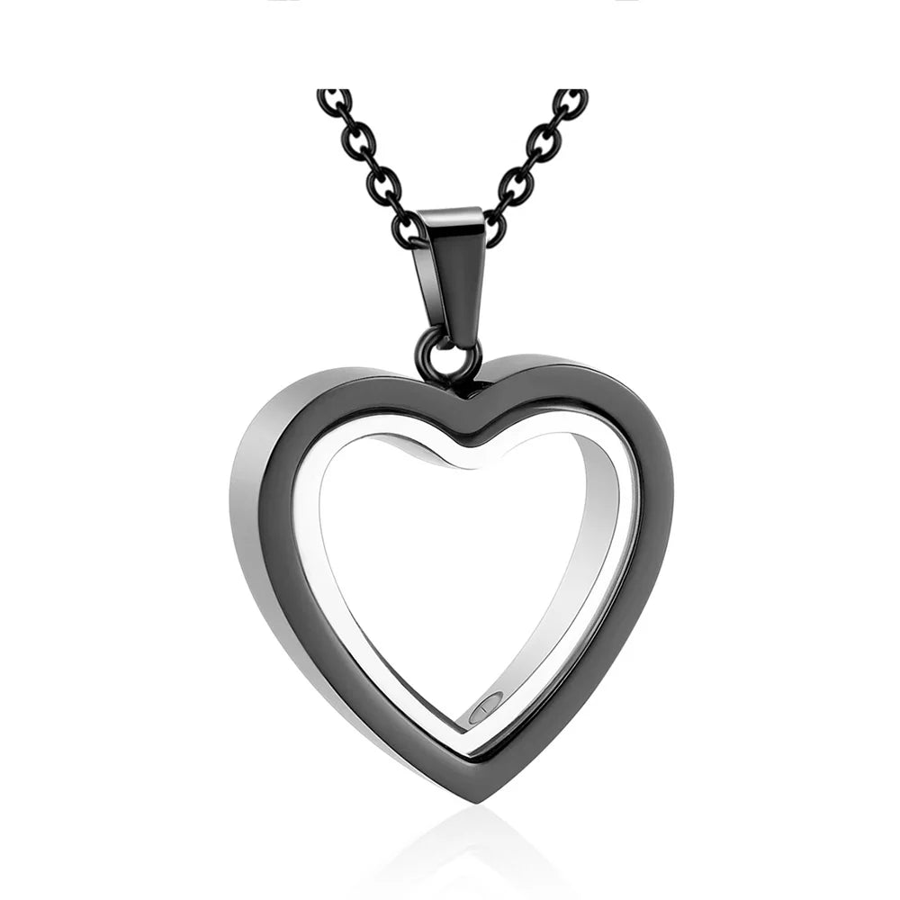 Collar Urna en Forma de Corazón Plateado – Amor Eterno